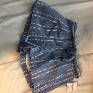 Blue patterned shorts